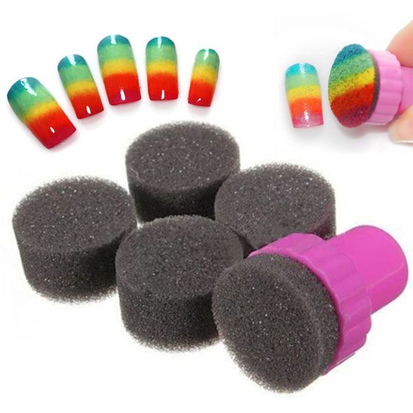 1 set diy nail art design stamping 1 stamper + 4 changeable sponge shade transfer 131-0214
1 set diy nail art design stamping 1 stamper + 4 changeable sponge shade transfer 131-0214