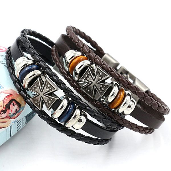 fashion men cross charm bracelets multilayer braided christian leather bangles couples cuff jewelry gifts, Golden;silver
fashion men cross charm bracelets multilayer braided christian leather bangles couples cuff jewelry gifts, Golden;silver