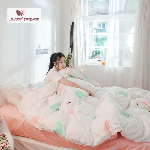 slow dream fresh style bedding set active printing flamingos white comfortable material 100% cotton soft home textiles bedspread
slow dream fresh style bedding set active printing flamingos white comfortable material 100% cotton soft home textiles bedspread