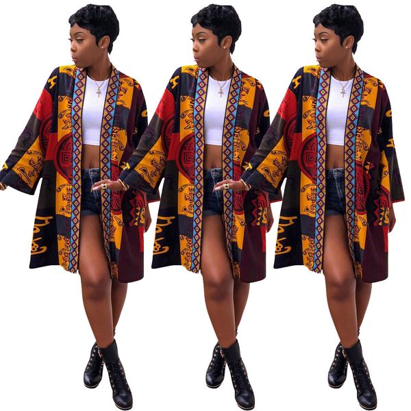 women clothes african clothing totems printing jacket long sleeves windbreaker loose coat new style, Black
women clothes african clothing totems printing jacket long sleeves windbreaker loose coat new style, Black