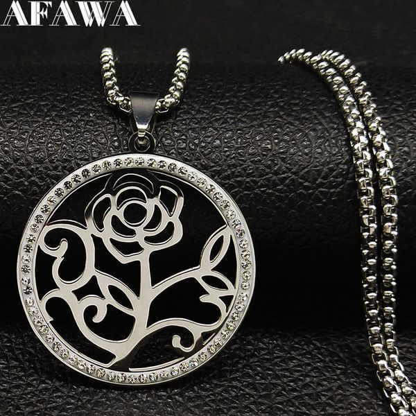 2018 fashion crystal stainless steel chain necklaces for women silver color flower necklace jewelry collar mujer n186730
2018 fashion crystal stainless steel chain necklaces for women silver color flower necklace jewelry collar mujer n186730