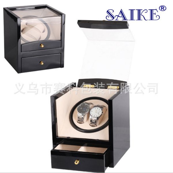 spot wholesale black piano paint single head 2 automatic winding electric watch box shaking table electric rotating table, Black;blue
spot wholesale black piano paint single head 2 automatic winding electric watch box shaking table electric rotating table, Black;blue