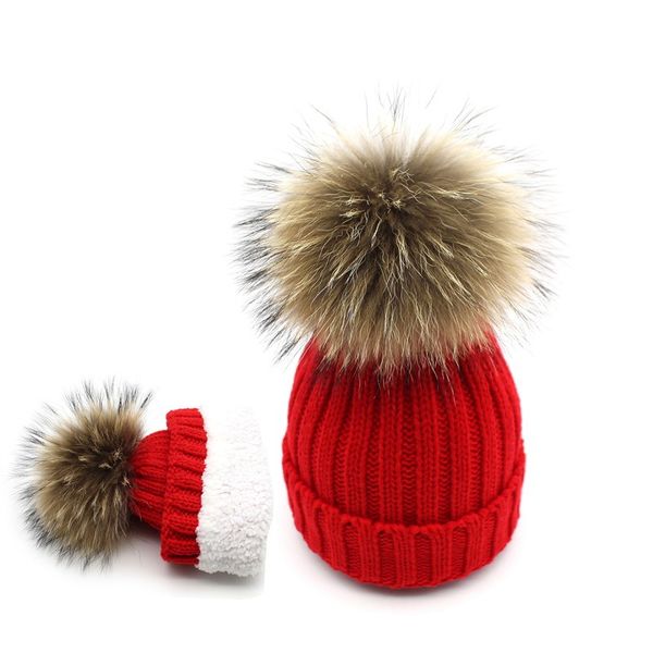 

100% natural fur pompon hats women winter caps with ponpon pompom big ball pompon fur beanies female mink knitted caps, Blue;gray