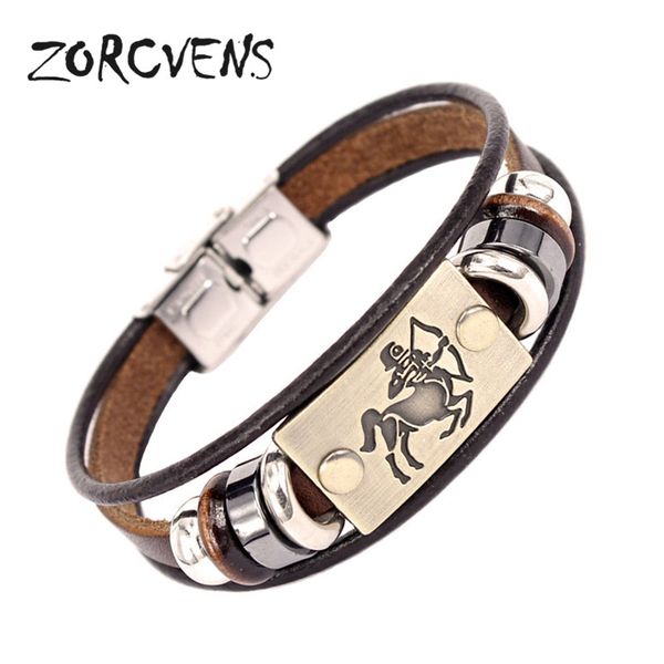 zorcvens 2018 new fashion 12 constellation signs bracelets bangles stainless steel leather bracelet for men, Black
zorcvens 2018 new fashion 12 constellation signs bracelets bangles stainless steel leather bracelet for men, Black