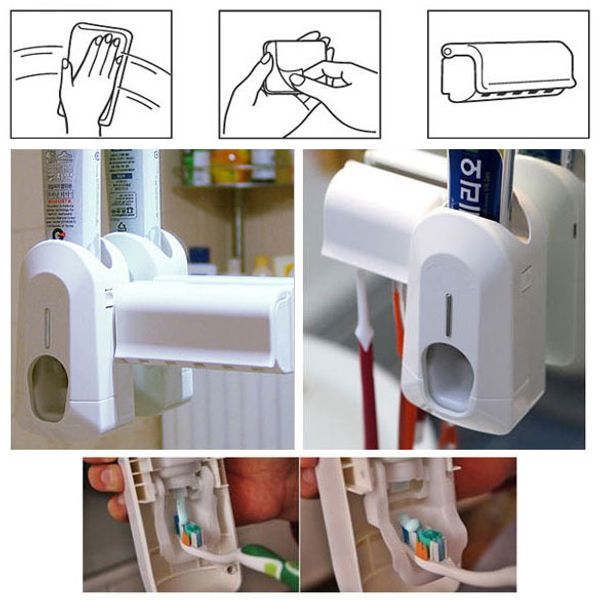 new arrive automatic toothpaste dispenser and brush holder touch 
new arrive automatic toothpaste dispenser and brush holder touch
