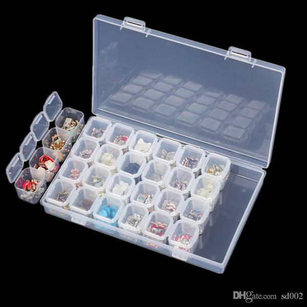 28 lattices jewelry boxes transparent diamond painting storage box cross stitch mini case brief useful manicure supplies 3 7px xb
28 lattices jewelry boxes transparent diamond painting storage box cross stitch mini case brief useful manicure supplies 3 7px xb