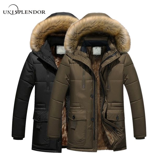 unisplendor 2017 long winter men jacket with velvet warm men's parkas korean style slim fit stand collar zipper outerwear yn888, Black
unisplendor 2017 long winter men jacket with velvet warm men's parkas korean style slim fit stand collar zipper outerwear yn888, Black