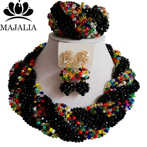 2017 fashion black african crystal beads necklace set nigerian wedding african beads jewelry set p-4274, Slivery;golden
2017 fashion black african crystal beads necklace set nigerian wedding african beads jewelry set p-4274, Slivery;golden
