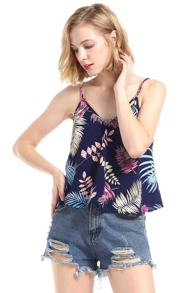women's tanks & camis women summer floral printed spaghetti strap vest slim sleeveless v neck casual, White
women's tanks & camis women summer floral printed spaghetti strap vest slim sleeveless v neck casual, White