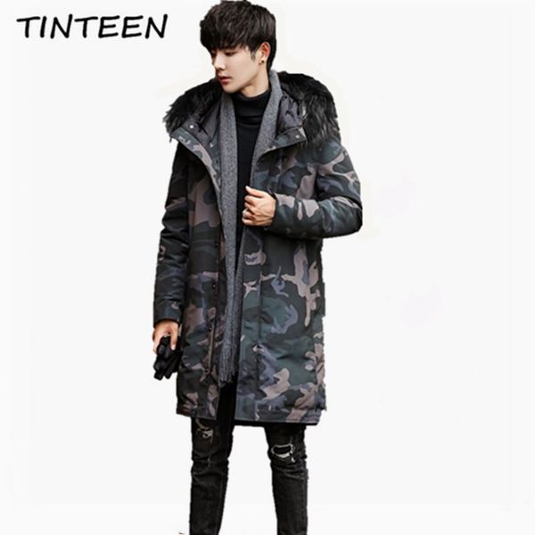 tinteen 2018 camouflage parkas jackets men's parka hooded coat male fur collar winter 70% white duck down cotton overcoat gc519, Black
tinteen 2018 camouflage parkas jackets men's parka hooded coat male fur collar winter 70% white duck down cotton overcoat gc519, Black