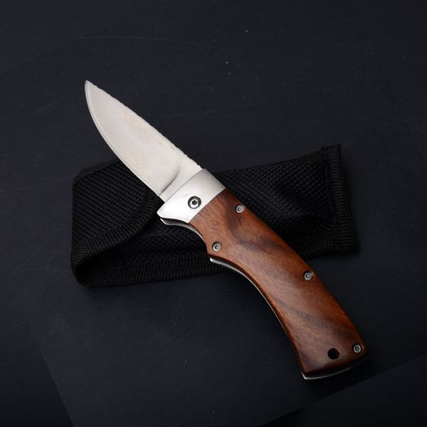 Side Open Smooth Action Wood Handle Folding Knife 4 Inch Closed 60HRC Satin Blade Outdoor Tactical Pocket Gift Knives With Nylon Bag P444R
Side Open Smooth Action Wood Handle Folding Knife 4 Inch Closed 60HRC Satin Blade Outdoor Tactical Pocket Gift Knives With Nylon Bag P444R