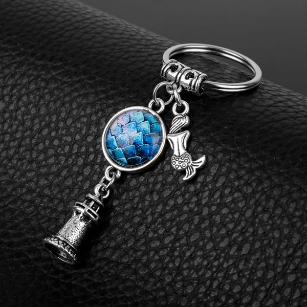 fashion ocean keychain seahorse mermaid scales pendant key chain metal accessories handbag key holder, Silver
fashion ocean keychain seahorse mermaid scales pendant key chain metal accessories handbag key holder, Silver