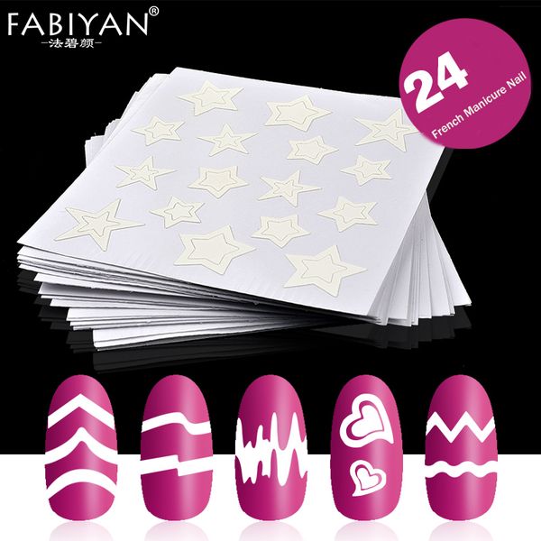 24pcs/set nail art sticker stencil tips guides form fringe french style swirls design wave line adhesive decals polish manicure, Black
24pcs/set nail art sticker stencil tips guides form fringe french style swirls design wave line adhesive decals polish manicure, Black