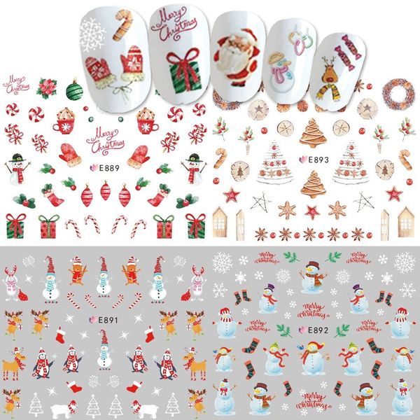 1pcs 3d nail stickers art christmas decals snowman nail wraps snowflakes adhesive slider manicure decoration tip tool bee886-896, Black
1pcs 3d nail stickers art christmas decals snowman nail wraps snowflakes adhesive slider manicure decoration tip tool bee886-896, Black