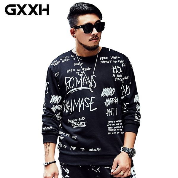 gxxh tide brand big size men's casual oversize hoodies sweatshirts men pullover without hoodie printed men black streetwear
gxxh tide brand big size men's casual oversize hoodies sweatshirts men pullover without hoodie printed men black streetwear
