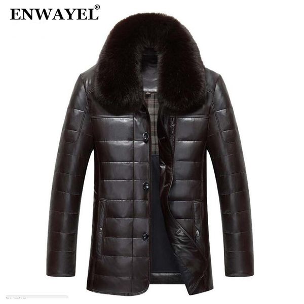 enwayel winter luxury down jacket men leather jacket male down coat jackets windproof warm fur collar ew121, Black
enwayel winter luxury down jacket men leather jacket male down coat jackets windproof warm fur collar ew121, Black