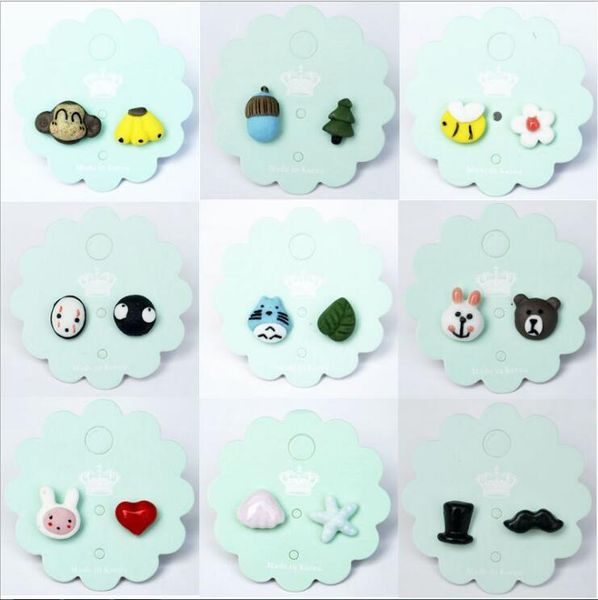 cute cartoon handmade ceramic studs creative painting multi styles earrings ear piercings jewelry for student girls kids, Golden;silver
cute cartoon handmade ceramic studs creative painting multi styles earrings ear piercings jewelry for student girls kids, Golden;silver