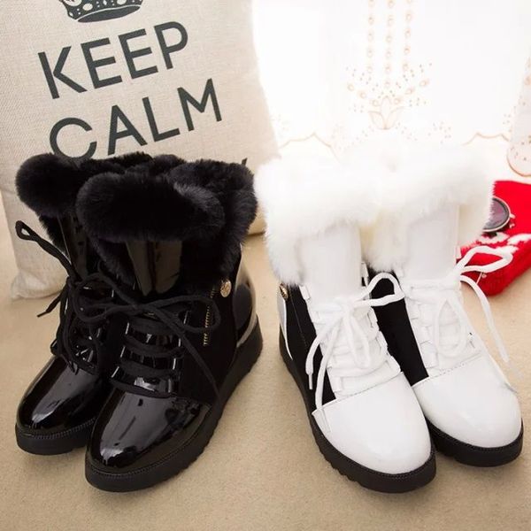 autumn and winter new style women velvet warm snow boots european and american fashion student shoes fur short boots, Black
autumn and winter new style women velvet warm snow boots european and american fashion student shoes fur short boots, Black