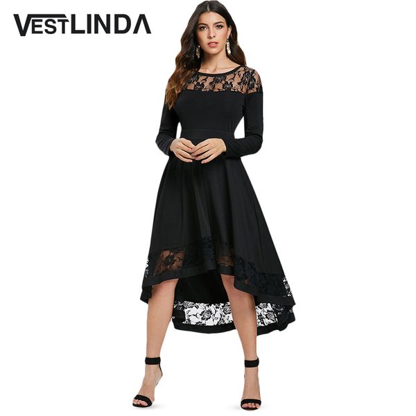 vestlinda lace dress women o neck long sleeve dress 2018 autumn a line high waist midi vestidos solid black casual ladies, White;black
vestlinda lace dress women o neck long sleeve dress 2018 autumn a line high waist midi vestidos solid black casual ladies, White;black