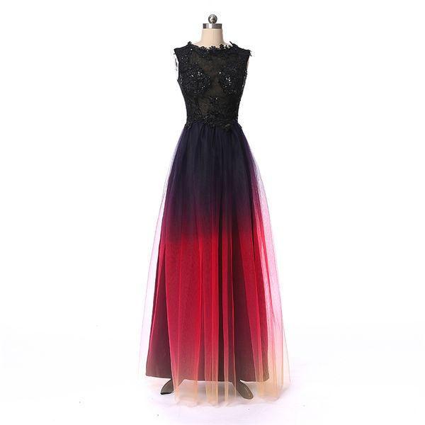 2019 new long gradient evening prom dresses chiffon a line beaded plus size floor-length ombre formal party gown qc1245, Black
2019 new long gradient evening prom dresses chiffon a line beaded plus size floor-length ombre formal party gown qc1245, Black