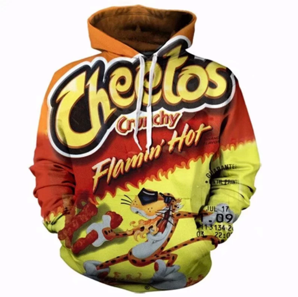 new fashion casual harajuku hoodies 3d print flamin cheetos hoodies pullovers graphic sweatshirts a49, Black
new fashion casual harajuku hoodies 3d print flamin cheetos hoodies pullovers graphic sweatshirts a49, Black