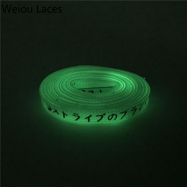 weiou fashion glow in the dark printing japanese letters flat novelty shoelaces polyester noctilucence women men kids sport shoe decoration, White;pink
weiou fashion glow in the dark printing japanese letters flat novelty shoelaces polyester noctilucence women men kids sport shoe decoration, White;pink