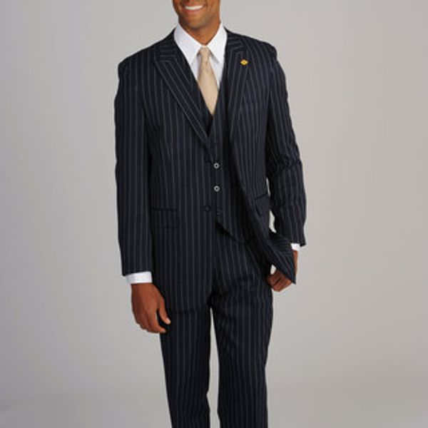 groomsmen peak lapel groom tuxedos navy blue strips men suits wedding/prom man blazer/bridegroom ( jacket+pants+vest+tie ) m581, Black;gray
groomsmen peak lapel groom tuxedos navy blue strips men suits wedding/prom man blazer/bridegroom ( jacket+pants+vest+tie ) m581, Black;gray