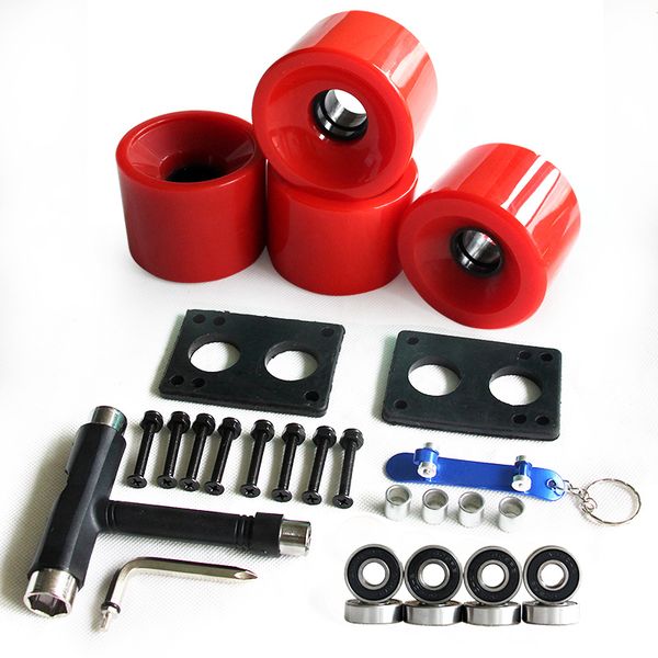 good quality longboard wheels set 70mm 78a colorful pu skateboard wheels transparent with riserpad and bearing bolts screws
good quality longboard wheels set 70mm 78a colorful pu skateboard wheels transparent with riserpad and bearing bolts screws