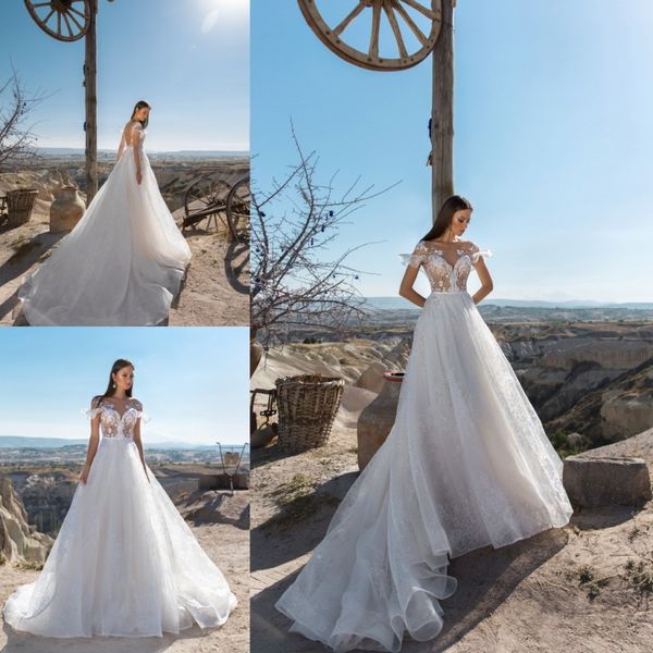 eva lendel 2019 latest illusion wedding dresses backless bohemian bridal gowns a line off shoulder tiered country custom made wedding dress, White
eva lendel 2019 latest illusion wedding dresses backless bohemian bridal gowns a line off shoulder tiered country custom made wedding dress, White
