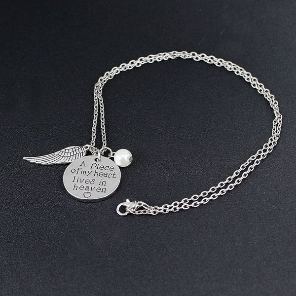 a piece of my heart lives in heaven personalized remembrance pendant necklaces memory angel wing jewelry ing, Silver
a piece of my heart lives in heaven personalized remembrance pendant necklaces memory angel wing jewelry ing, Silver
