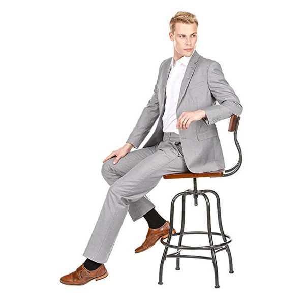 grey men suits custom made business suit wedding groom tuxedos slim fit groomsmen dress 2 pieces jacket pants two-button notched lapel, Black;gray
grey men suits custom made business suit wedding groom tuxedos slim fit groomsmen dress 2 pieces jacket pants two-button notched lapel, Black;gray
