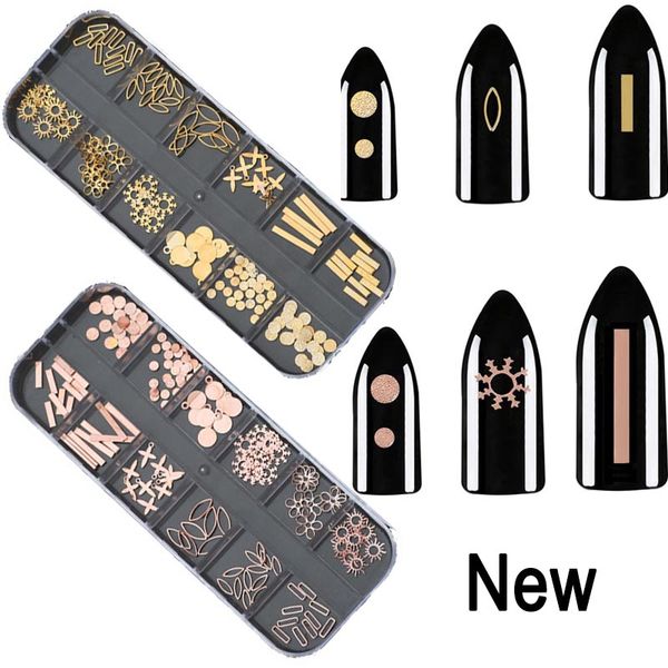 12 grid mixed style nail art star heart snowflake oval gold metal rivet studs 3d diy charm decoration accessories, Silver;gold
12 grid mixed style nail art star heart snowflake oval gold metal rivet studs 3d diy charm decoration accessories, Silver;gold