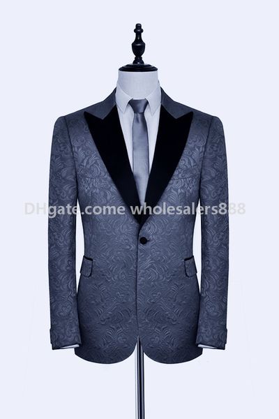 new arrival groomsmen navy blue pattern groom tuxedos peak satin lapel men suits side vent wedding/prom man ( jacket+pants+tie ) k981, Black;gray
new arrival groomsmen navy blue pattern groom tuxedos peak satin lapel men suits side vent wedding/prom man ( jacket+pants+tie ) k981, Black;gray