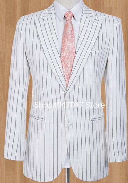 white striped man blazers fashion 2018 brand men man suit jackets slim fit 2 pieces peaked lapel wedding suit smart, White;black
white striped man blazers fashion 2018 brand men man suit jackets slim fit 2 pieces peaked lapel wedding suit smart, White;black
