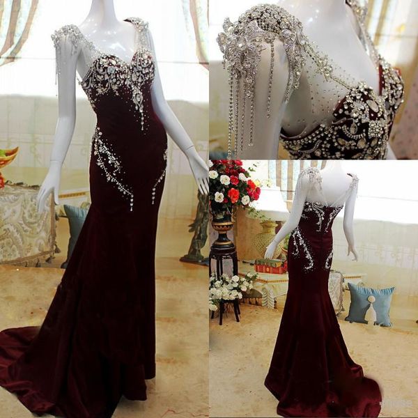 2019 new luxury prom dresses maroon a line sheer v neck sweep train party dresses swarovski beading satin formal prom evening dresses, Black;red
2019 new luxury prom dresses maroon a line sheer v neck sweep train party dresses swarovski beading satin formal prom evening dresses, Black;red