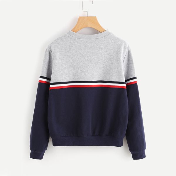 Shein Striped Woven Tape Detail Two Tone Sweatshirt Women Casual Pullovers Color Block Long Sleeve Sweatshirts New
Shein Striped Woven Tape Detail Two Tone Sweatshirt Women Casual Pullovers Color Block Long Sleeve Sweatshirts New