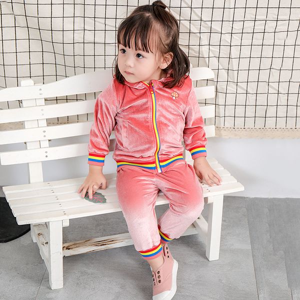 spring autumn velvet kids clothes set baby mushroom sports suits children korean rainbow zipper jacket pants 2pcs girls' suit, White
spring autumn velvet kids clothes set baby mushroom sports suits children korean rainbow zipper jacket pants 2pcs girls' suit, White