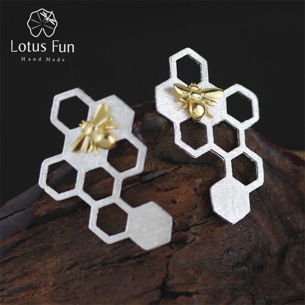 lotus fun real 925 sterling silver natural creative handmade fine jewelry honeycomb home guard dangle earrings for women brincos, Golden;silver
lotus fun real 925 sterling silver natural creative handmade fine jewelry honeycomb home guard dangle earrings for women brincos, Golden;silver