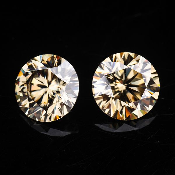 champagne color 5.5mm round brilliant cut moissanites loose gems stones for jewelry making loose diamonds, Black
champagne color 5.5mm round brilliant cut moissanites loose gems stones for jewelry making loose diamonds, Black