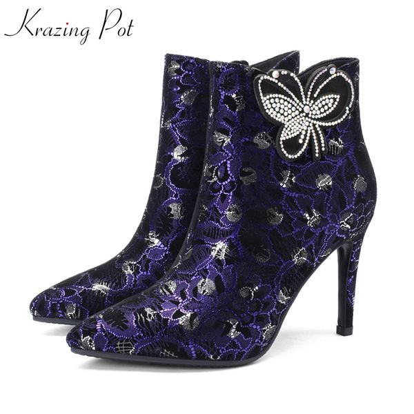 krazing pot kid suede pointed toe party shiny crystal metal bowtie decoration banquet nightclub big size 43 ankle boots l71, Black
krazing pot kid suede pointed toe party shiny crystal metal bowtie decoration banquet nightclub big size 43 ankle boots l71, Black