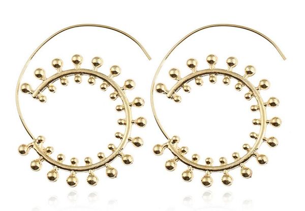 new europe and america exaggerated vortex gear earrings personality circle spiral ear accessories, Golden;silver
new europe and america exaggerated vortex gear earrings personality circle spiral ear accessories, Golden;silver