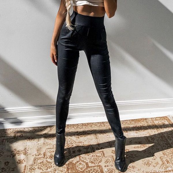 womens faux leather pant club skinny stretch slim high waist trousers back zipper black biker pencil pants, Black;white
womens faux leather pant club skinny stretch slim high waist trousers back zipper black biker pencil pants, Black;white