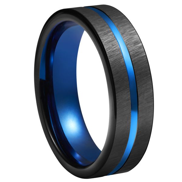 blue tungsten ring 6mm black brushed matte blue grooved center vintage engagement rings for men fashion jewelry, Slivery;golden
blue tungsten ring 6mm black brushed matte blue grooved center vintage engagement rings for men fashion jewelry, Slivery;golden