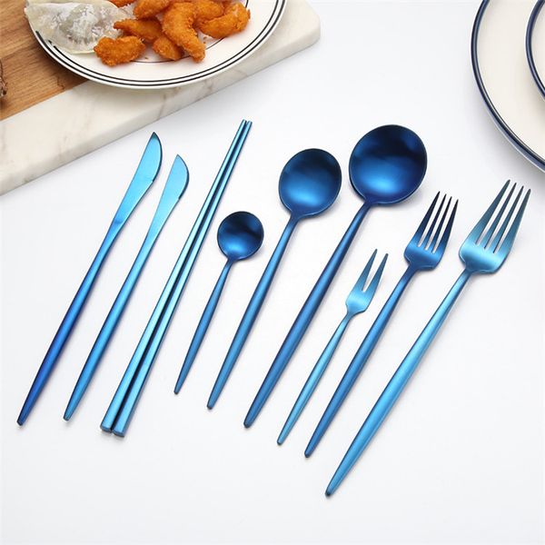 matte blue tableware blue dinnerware dinner knife flatware restaurant pvd plated stainless steel 304 new arrival
matte blue tableware blue dinnerware dinner knife flatware restaurant pvd plated stainless steel 304 new arrival