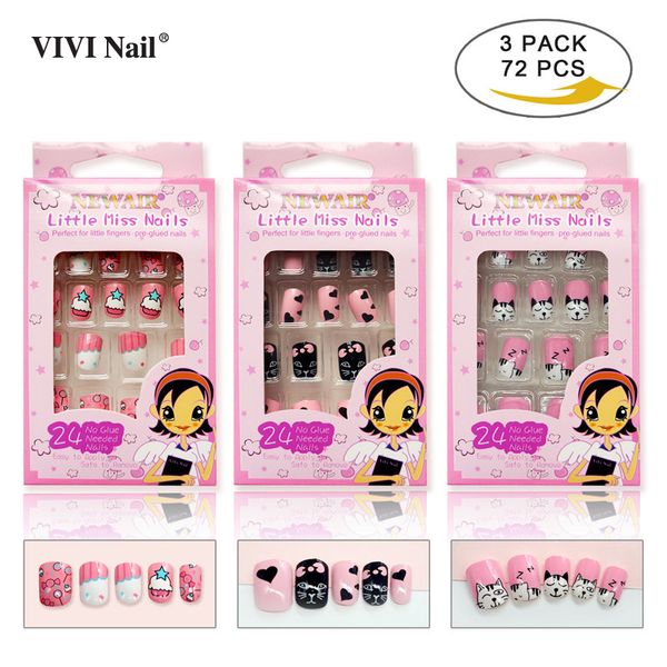 press on kids false nails with designs 72 pcs cat sweet full cover fake nail tips artificial abs, Red;gold
press on kids false nails with designs 72 pcs cat sweet full cover fake nail tips artificial abs, Red;gold
