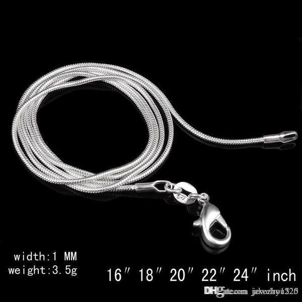 mixed size 925 silver smooth snake chains necklace 1mm snake chain 16 18 20 22 24 inch
mixed size 925 silver smooth snake chains necklace 1mm snake chain 16 18 20 22 24 inch