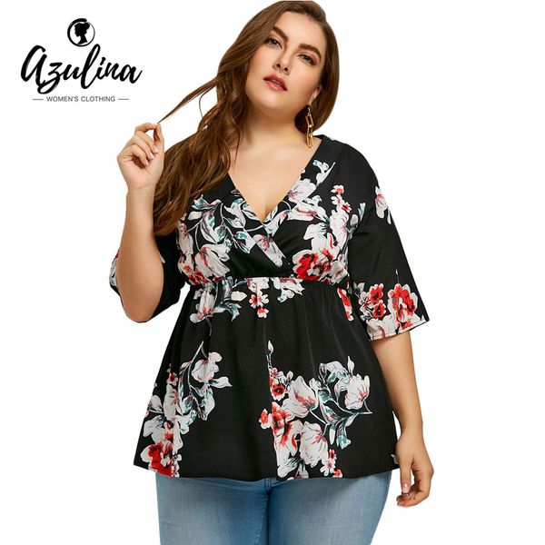 azulina plus size floral print tunic blouse women tops casual v-neck 3/4 sleeves high waist blouses shirts big size 5xl clothes, White
azulina plus size floral print tunic blouse women tops casual v-neck 3/4 sleeves high waist blouses shirts big size 5xl clothes, White