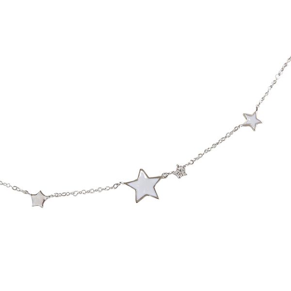fashion white stars chains necklaces for women collares, real 925 sterling silver necklaces & pendants crystal star jewellery
fashion white stars chains necklaces for women collares, real 925 sterling silver necklaces & pendants crystal star jewellery