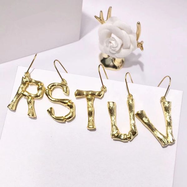 new fashion english alphabet earrings simulation bamboo earrings ear hook brass jewelry, ing, Golden;silver
new fashion english alphabet earrings simulation bamboo earrings ear hook brass jewelry, ing, Golden;silver