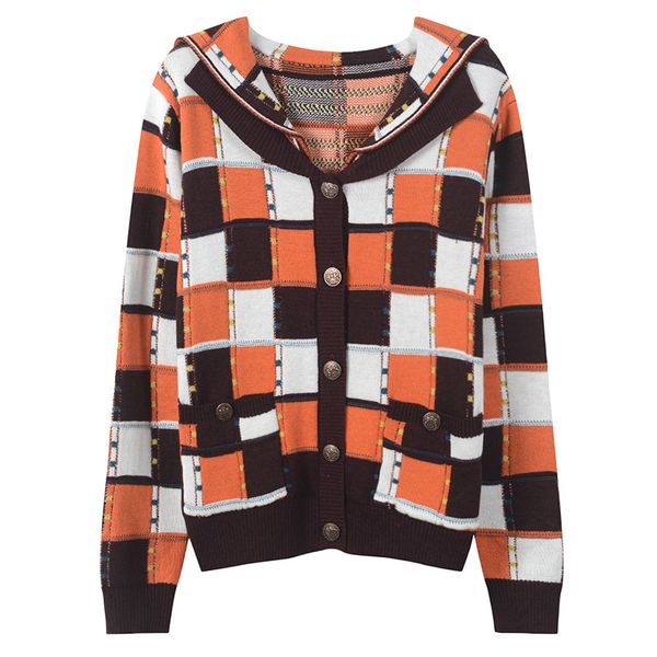 gruiiceen autumn winter v-neck plaid sweater cardigans single breasted vintage knitting cardigans sweater, White;black
gruiiceen autumn winter v-neck plaid sweater cardigans single breasted vintage knitting cardigans sweater, White;black